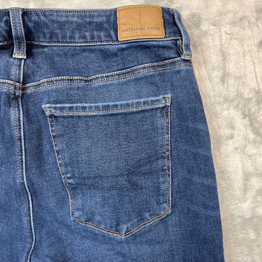 American Eagle Super Hi-Rise Jegging Womens 6 Long Blue Dream Jean Medium Wash - Picture 6 of 15